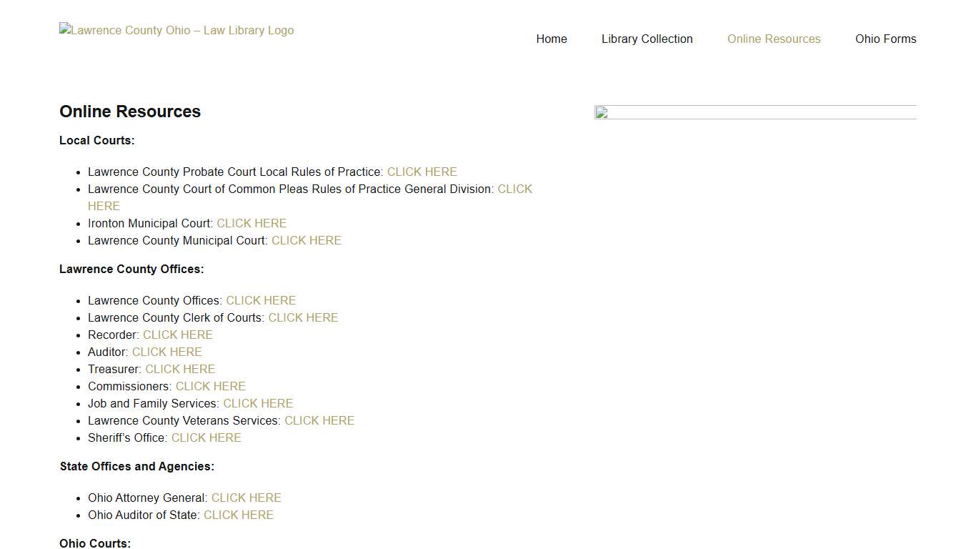 Online Resources – Lawrence County Ohio – Law Library